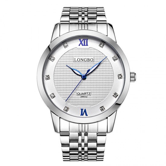 LONGBO 8803 Simple Designed Couple Watch Stainless Steel Strap Gift Quartz Wrist Watch