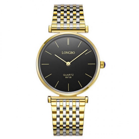 LONGBO 8973 Fashion Men Women Quartz Watch Casual Stainless Steel Strap Couple Watch