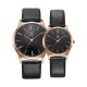 SHENGKE SK K9003 Couple Leather Simple Dial Elegant Ultra-thin Case Men Women Quartz Watch SHENGKE SK K9003 Couple Leather Simple Dial Elegant Ultra-thin Case Men Women Quartz Watch