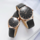 SHENGKE SK K9003 Couple Leather Simple Dial Elegant Ultra-thin Case Men Women Quartz Watch