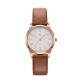 SHENGKE SK K9003 Couple Leather Simple Dial Elegant Ultra-thin Case Men Women Quartz Watch