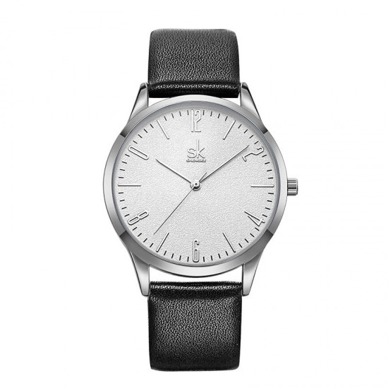 SHENGKE SK K9003 Couple Leather Simple Dial Elegant Ultra-thin Case Men Women Quartz Watch SHENGKE SK K9003 Couple Leather Simple Dial Elegant Ultra-thin Case Men Women Quartz Watch