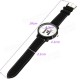 Casual Big Dial PU Leather Band Unisex Analog Watch