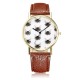 Casual Cute Cats Wear Glassess PU Leather Band Quartz Women Wrist Watch