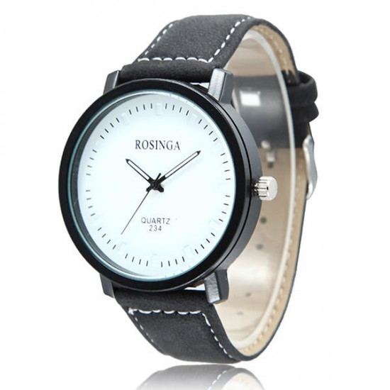 Casual Harajuku Wind Nubuck Leather Men Women Quartz Wrist Watch