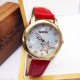 Casual Rhinestone Star Leather Band Wrist Watch