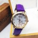 Casual Rhinestone Star Leather Band Wrist Watch