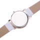 Casual Style Women Wrist Watch Rose Gold Case Leather Strap Quartz Watch