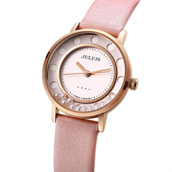 JULIUS 927 Flowing Bead Dial Fashion Ladies Student Quartz Wrist Watch
