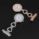 Luxury Stainless Steel Strap Crystal Heart Dial Quartz Fob Medical Nurse Pocket Watch