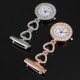 Luxury Stainless Steel Strap Crystal Heart Dial Quartz Fob Medical Nurse Pocket Watch