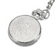 Nurse Silver White Dial Quartz Pocket Watch Clear Cover Pin