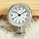 Nurse Silver White Dial Quartz Pocket Watch Clear Cover Pin