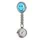 Portable Charm Smile Face Nurse Watch Stainless Steel Pocket Watches