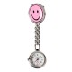 Portable Charm Smile Face Nurse Watch Stainless Steel Pocket Watches