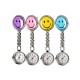 Portable Charm Smile Face Nurse Watch Stainless Steel Pocket Watches