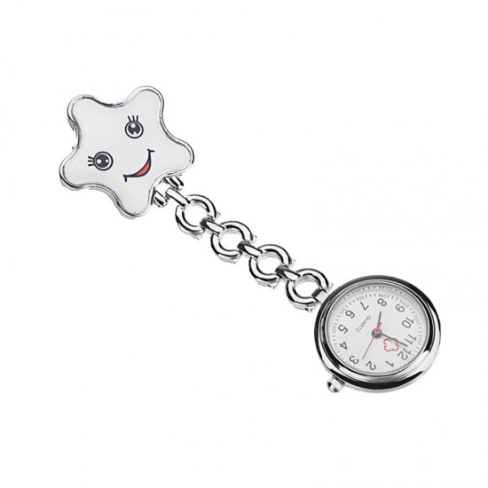 Women Cartoon Sea Star Shape Smiley Face Nurse Watch Colorful Pocket Watch Women Cartoon Sea Star Shape Smiley Face Nurse Watch Colorful Pocket Watch