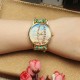 Custom Folk Style Women Watch Ferris Wheel Alloy Case Knitted Fabric Strap Casual Retro Quartz Wrist Watch