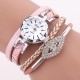 DUOYA D256 Retro Style Women Bracelet Watch Diamond Gift Leather Strap Quartz Watch