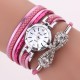 DUOYA D258 Retro Style Women Bracelet Watch Bow Crystal Quartz Watch