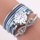 DUOYA D258 Retro Style Women Bracelet Watch Bow Crystal Quartz Watch