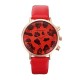 HY Bright Skin Leopard Clock Dial Lady Rose Gold Shell Snakeskin Pattern Belt Quartz Watch