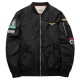 ASSTSERIES Mens Embroidery Bomber Jacket Thick Warm Fashion Casual Baseball Flight Jacket