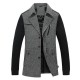 Autumn Mens Knitted Thermal Contrast Color Coat Blend Patchwork Casual Jacket