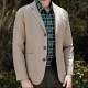 Autumn Winter Business Warm Mens British Style Lounge Suits Cotton Slim Fit Coat