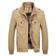 Autumn Winter Military Style Casual Cotton Cargo Jacket for Men