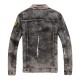 Badge Embroidery Painting Fashion Trendy Personality Wornout Denim Jacket for Men