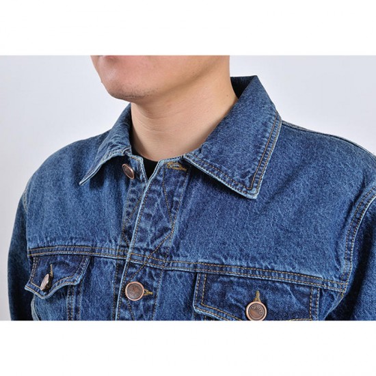 Casual Fashion Autumn Cotton Classic Denim Jacket for Men