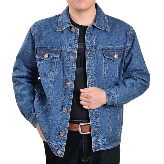 Casual Fashion Autumn Cotton Classic Denim Jacket for Men