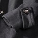 Mens Casual Woollen Contrast Color Collar Double Placket Coats