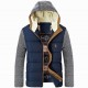 Thickened Windproof Warm Coat Casual Cotton Padded Hooded Patchwork Jacket