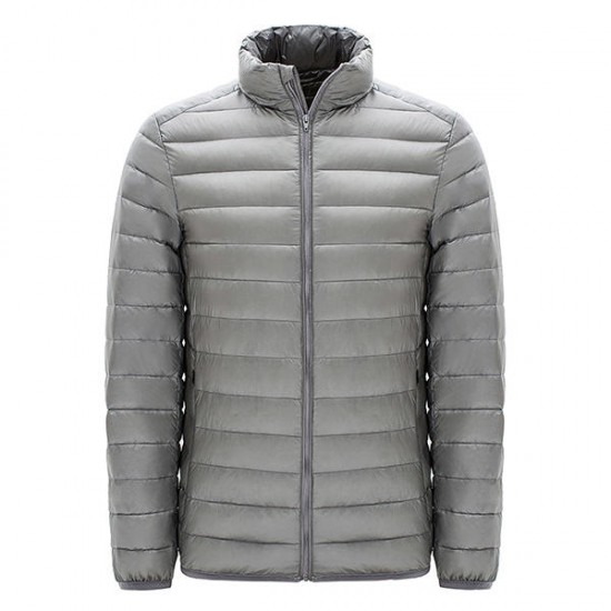 Big Size Mens Light Weight Duck Down Jacket Windproof Warm Casual Jacket Coat