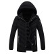Cotton Padde Thick Warm Hooded Zipper Wintre Quilted Jacket Coat for Men