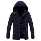 Cotton Padde Thick Warm Hooded Zipper Wintre Quilted Jacket Coat for Men