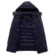 Cotton Padde Thick Warm Hooded Zipper Wintre Quilted Jacket Coat for Men