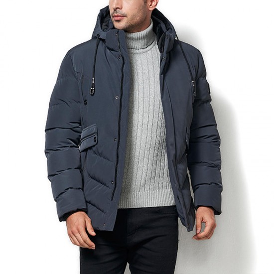 Detachable Hood Winter Thick Warm Padded Jacket for Men