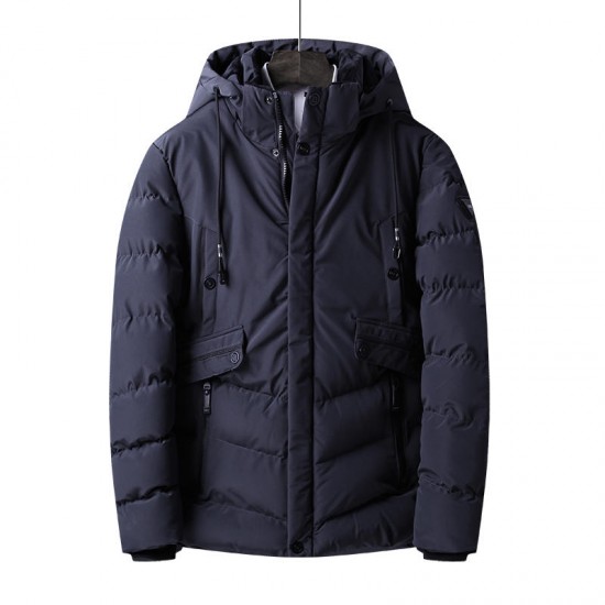 Detachable Hood Winter Thick Warm Padded Jacket for Men