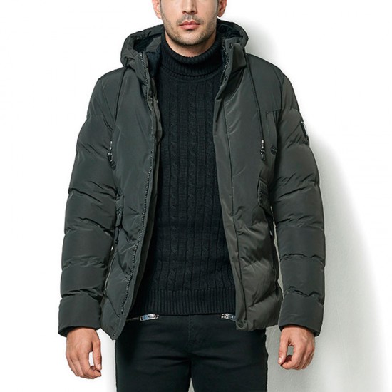 Detachable Hood Winter Thick Warm Padded Jacket for Men