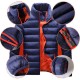 Men Winter Windproof Stand Collar Zipper Cozy Warm Cotton Jacket Casual Coat