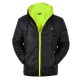 Mens Contrast Color Personalized Deer Embroidery Winter Warm Hooded Padded Jacket