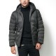 Mens Cotton Padded Jacket Windproof Warm Thick Hooded Coat