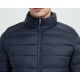 Mens Down Cotton Padded Jacket Portable Stand Collar Hooded Light Coat