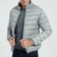 Mens Down Cotton Padded Jacket Portable Stand Collar Hooded Light Coat