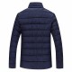 Mens Plus Size S-6XL Winter Warm Zipper Stand Collar Padded Jacket