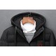 Mens Thick Warm Winter Hooded Padded Jacket