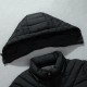 Mens Winter Casual Cotton Down Padded Windproof Hooded Solid Color Jacket